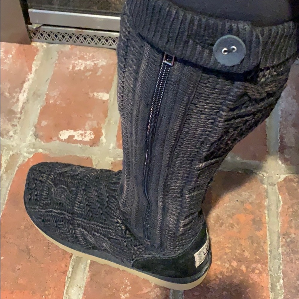 UGG tall, zip sweater boots